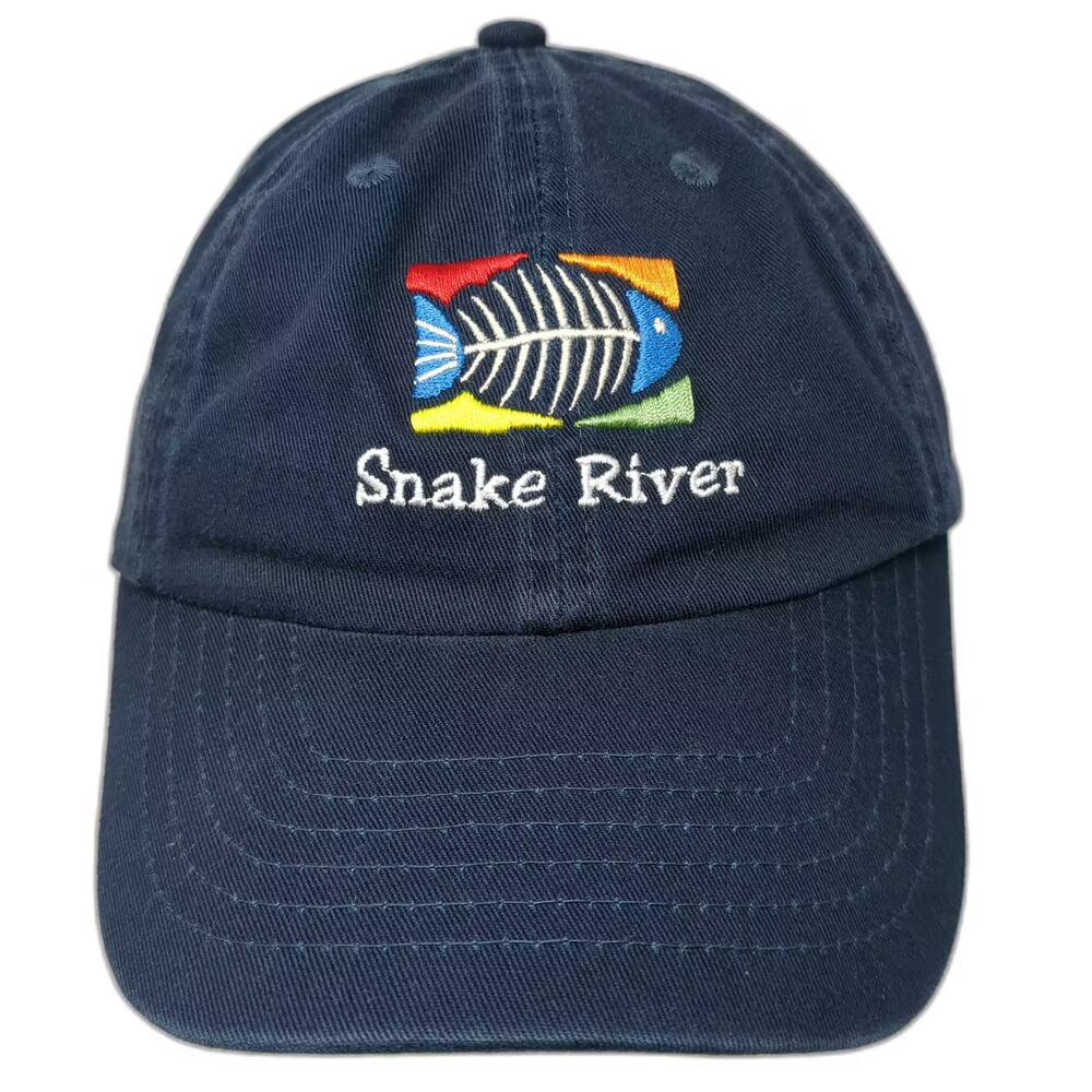 Royal Resortwear Snake River Fish Bone Blue Baseball Cap Hat Strapback One Size